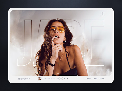 JADE artista musical design diseño diseño web female artist minimalista music music website musica ui web design webdesign