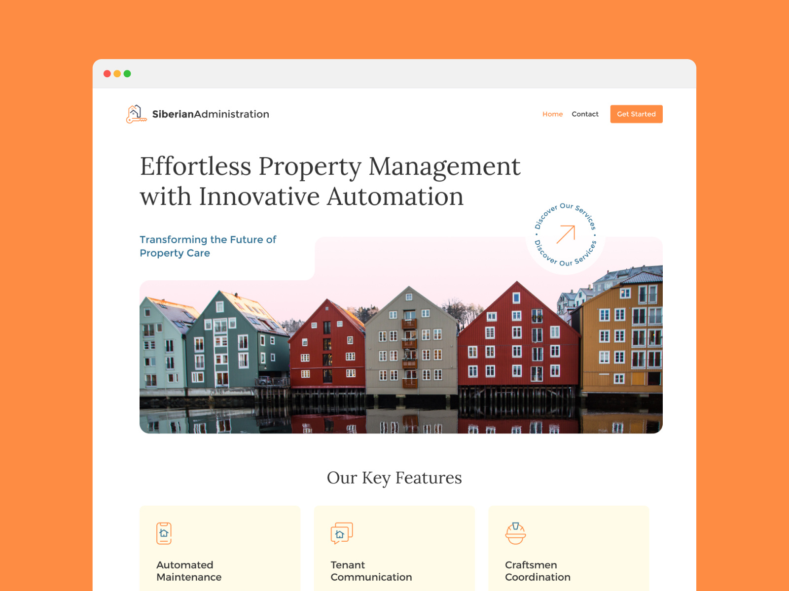 Property Management Landing Page landing page property property management real estate subscription tenant ui ux web design website