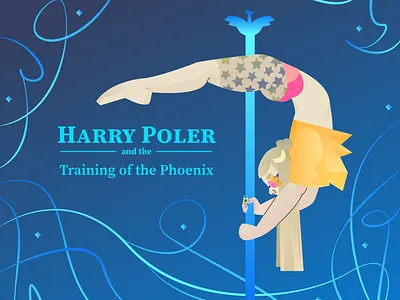 Harry Poler Series: V circus arts contortionist flexibility harry potter illustration luna moon performers pole fitness poledancing polesports sports