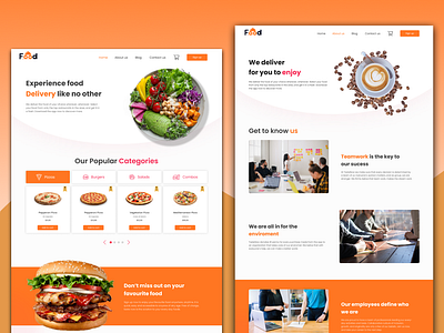 Mock Food Application design branding design graphic design ui ux web design