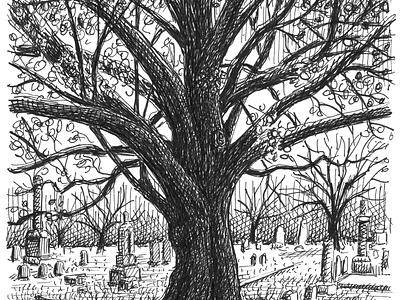 Roots art artist artwork creepy drawing hand drawn illustration ink nature plants tree