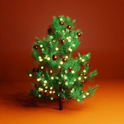 christmas tree 3d animation blender