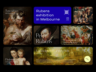 Rubens exhibition art artists design exhibition gallery graphic design landig page landing minimalism museum rubens ui