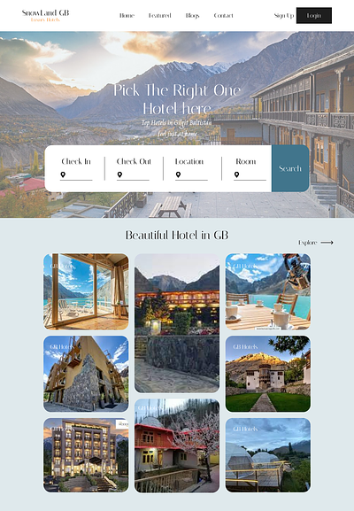 Hotel And Room Booking | Landing Page 3d animation branding design system designing graphic design hotel booking illustration interaction design logo motion graphics personal branding product design ui ux visual design