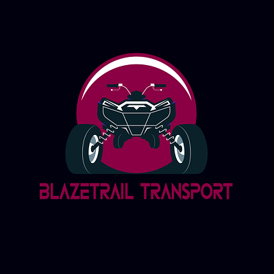 This is a logo blazetrail transport. 3d branding graphic design logo