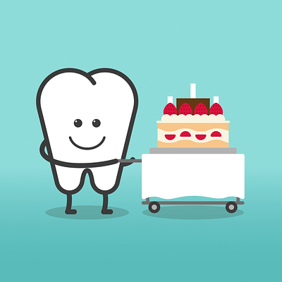 Good Tooth Eating Cake 2d after effects animation cake character motion graphics rigging toon boom harmony