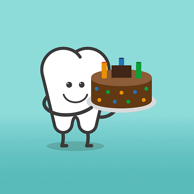 Good Tooth Eating Cake 2d after effects animation character motion graphics rigging toon boom harmony