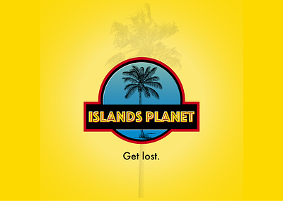 Islands Planet dinosaurs graphic design islands logo