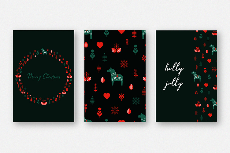 A Christmas Set Of Cards By Nataliia Stebliuk On Dribbble