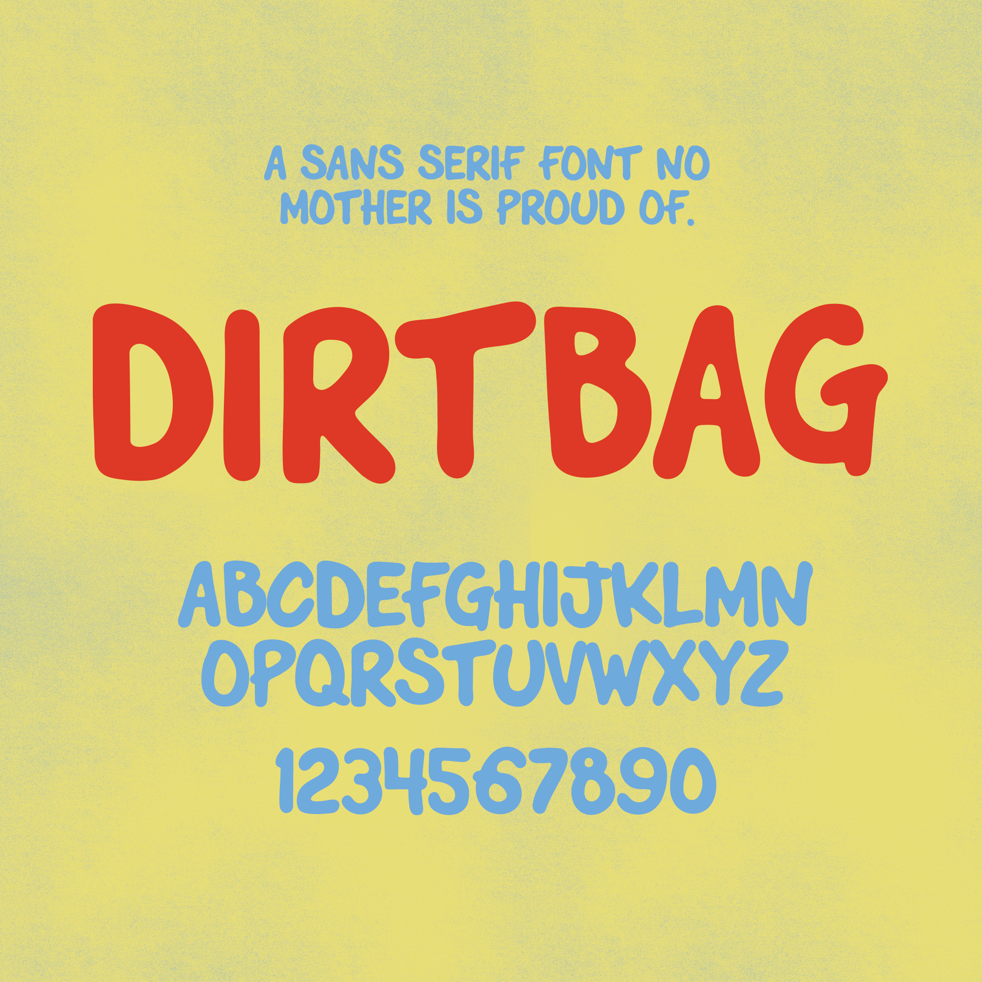 DIRTBAG - Sans Serif Font bat font hand drawn hand lettering lettering punk sans serif type typeface typography