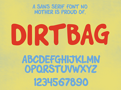 DIRTBAG - Sans Serif Font bat font hand drawn hand lettering lettering punk sans serif type typeface typography