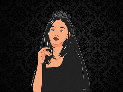 Black Bride Gendis ai art digitalart fanart gen 11 gendis gendis mayrannisa idol illustration illustrator jkt48 vector vector art