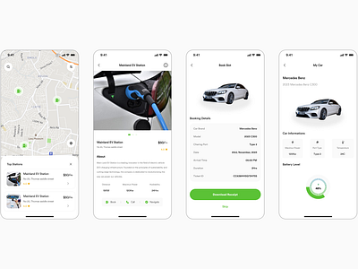 Electric vehicle charging station locator app. charging car charging station locator electric car electric car charger ui ui design