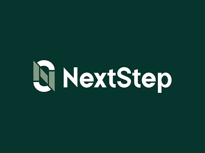 NextStep brand branding consulting green icon logo logo design next step step typeface