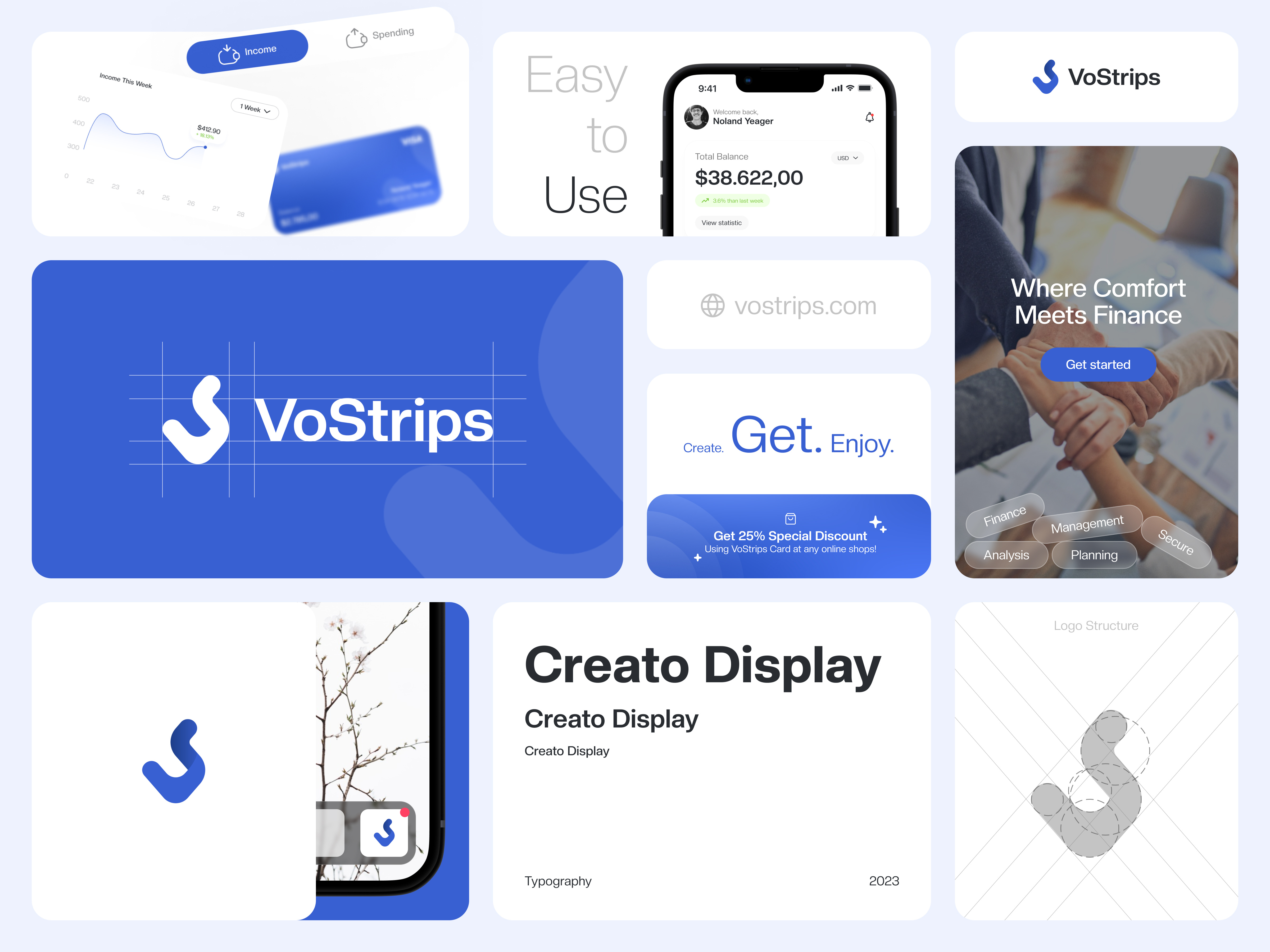 VoStrips - Visual Identity animation brand design brand guidelines brand ideas brand identity brand mark branding finance finance app finance website ideas inspirations logo logo design logo identity logo inspirations mobile app ui visual identity website