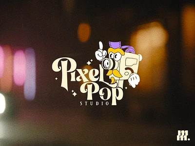 Pixel Pop Studio logo bokeh branding camera design graphic design identity illustrator logo photo photoshop picture vector video