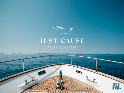 Just Cause logo boat branding design graphic design identity illustrator logo luxury sea vector water yacht