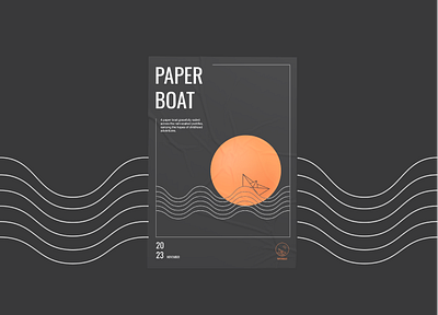 Paper boat branding graphic design logo
