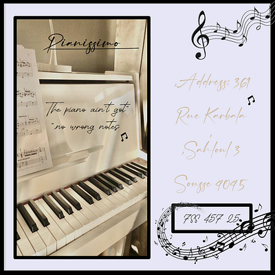 piano poster graphic design