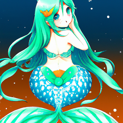 Kawai Mermaid art character illustration kawai mermaid