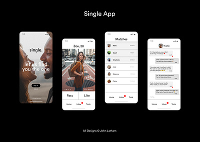Single - Dating App Concept app dating digital digital design figma mobile mobile app product design ui ui design ui designer ux design