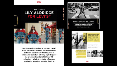 Levi's - Lily Aldridge Page ecom editorial fashion jeans levis ui uidesign web design website