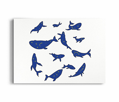 Celestial Blue Whales ancient animal blue blue whale fish galaxy ocean orca stars whale wildlife