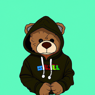 Teddy in a Hoodie art character colorful design graphic design illustration teddy bear