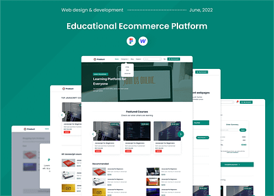 Educational Ecommerce Platform ecommerce education homepage landing page store webflow