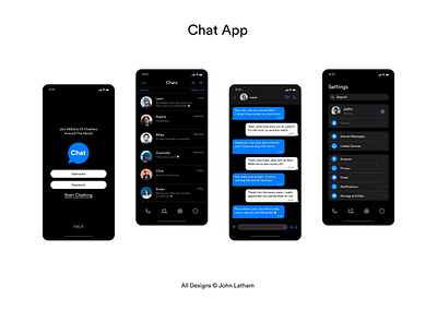 Chat - Concept Mobile App apple application design chat chat app digital design ios mobile app ui design uiux whatsapp