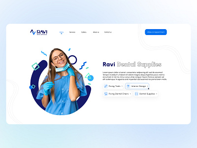 Ravi Dental Supplies: Your Premier Source for Dental Essentials branding graphic design ui web design website
