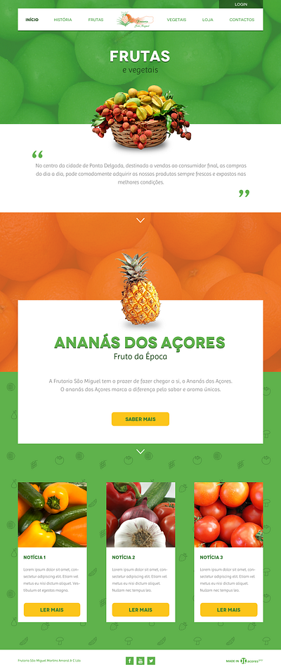 Frutaria São Miguel - 2013 webdesign website