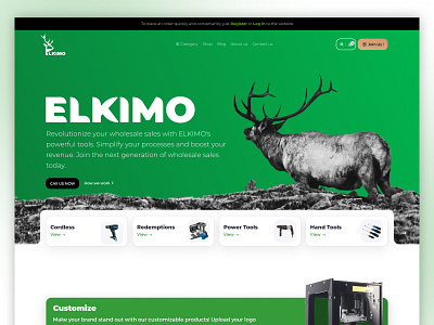Elkimo: Revamped for Wholesale Excellence branding graphic design ui ui design web design website