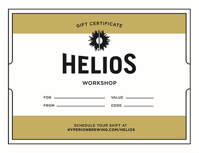 Brewery Gift Certificate Design branding gift certificate logo