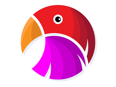 Birdy logo bird bird logo logo logo design parrot red