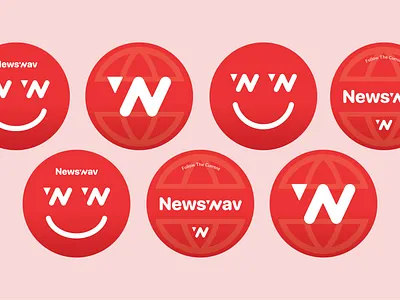 Sticker Exploration badge branding design graphic malaysian news playful red shape smile sticker vector