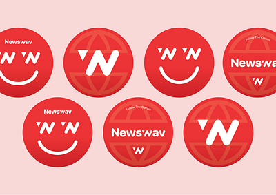 Sticker Exploration badge branding design graphic malaysian news playful red shape smile sticker vector