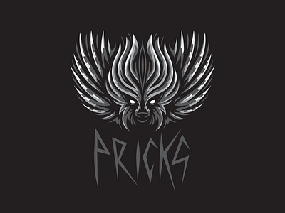The Pricks black and white branding design graphic design illustration illustrator logo porcupine pricks vector