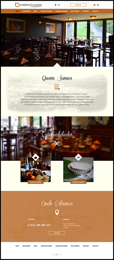 Caldeiras & Vulcões Website - 2015 webdesign website