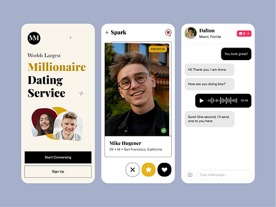 Design concept for dating app