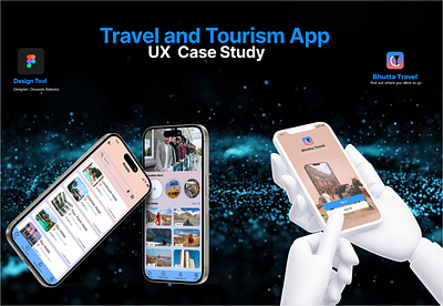 Travel and Tourism App UX Case Study branding casestudy design figma graphic design illustration product designing prototyping typography ui uiux ux