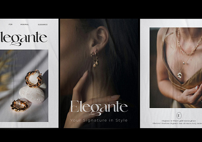 Elegante - Jewelry Brand & Visual Identity branding graphic design logodesign packagingdesign