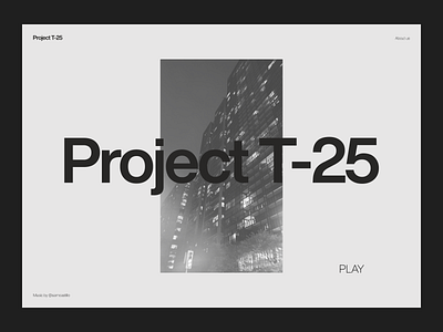 Project T-25 artdirection digitaldesign motion ui uidesign uiux visualdesign web webdesign