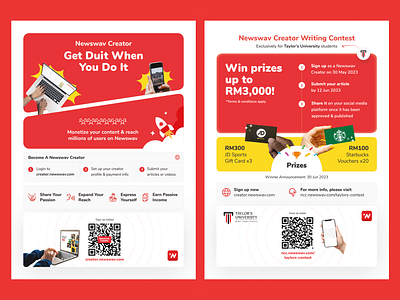 Flyer Design branding clean design flyer graphic design layout malaysian poster printed printing red vector