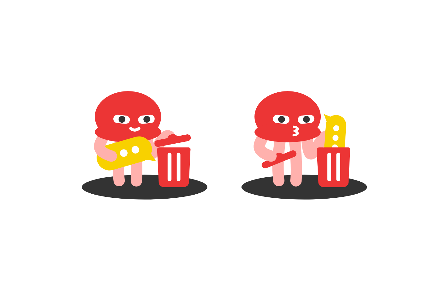 Jellyfish deleting comment (Empty state screen) by Ghulam Rusli on Dribbble