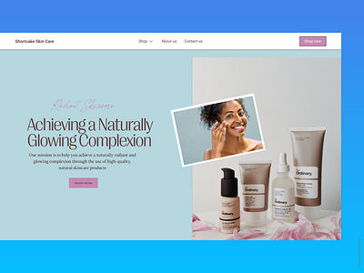 New Project On A Skincare Landing Page. branding graphic design ui