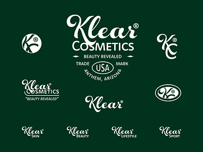 Klear Cosmetics arizona badge beauty branding cosmetics design graphic lifestyle lockup logo logos mark packaging skin skin care sport trade mark typography usa