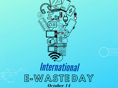 E waste Day poster design canva cuss e waste day graphics design
