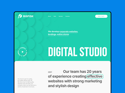 Digital studio website digital studio green color ui uxui website webstudio