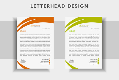 Creative letterhead template design. advertising business cv design elements graphic design icons job layout letterhead design marketing mockup shapes vector